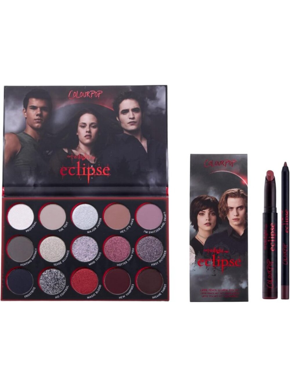 Twilight Makeup Bundle - High-Pigment Eyeshadow Palette & Lip Kit for Bold Looks